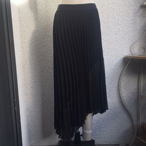 Zara Pleated Asymmetrical Skirt